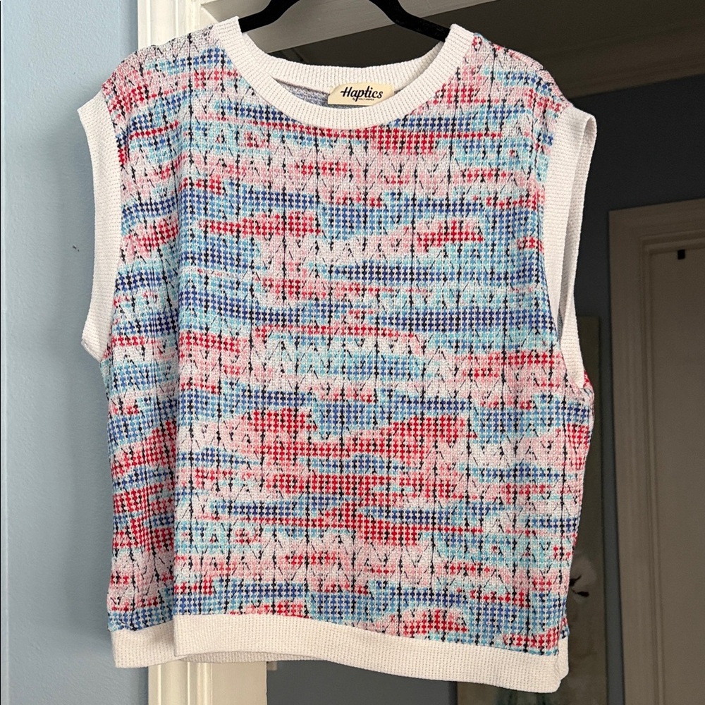 Haptics Multicolor Sleeveless Knit Top